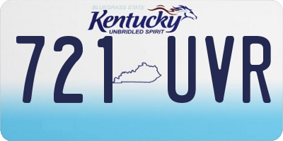 KY license plate 721UVR