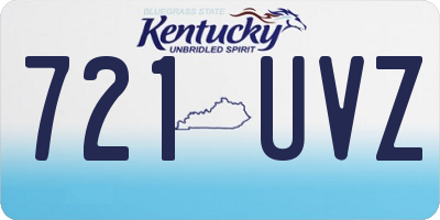 KY license plate 721UVZ