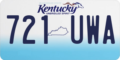 KY license plate 721UWA