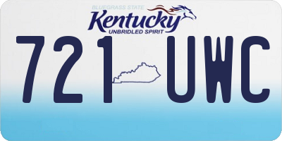 KY license plate 721UWC