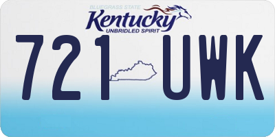 KY license plate 721UWK