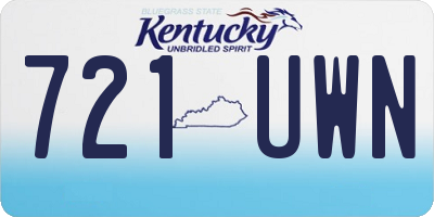 KY license plate 721UWN