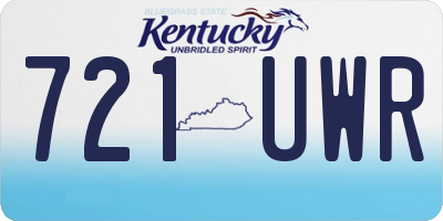 KY license plate 721UWR