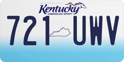KY license plate 721UWV