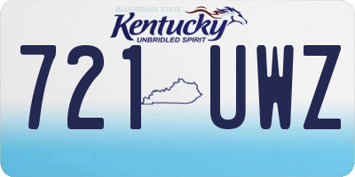 KY license plate 721UWZ