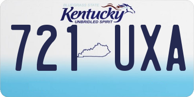 KY license plate 721UXA