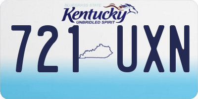 KY license plate 721UXN