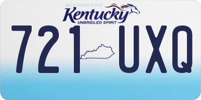KY license plate 721UXQ