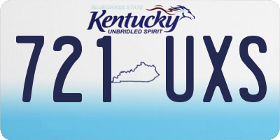 KY license plate 721UXS