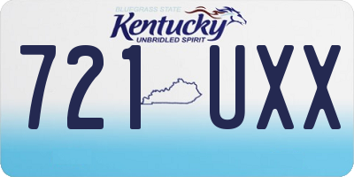 KY license plate 721UXX