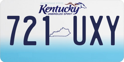 KY license plate 721UXY