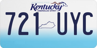 KY license plate 721UYC