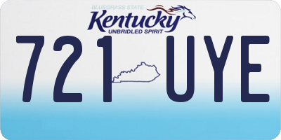 KY license plate 721UYE
