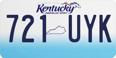KY license plate 721UYK