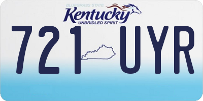 KY license plate 721UYR