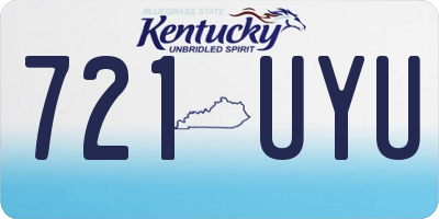 KY license plate 721UYU