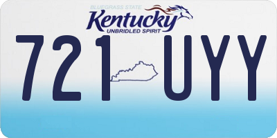 KY license plate 721UYY