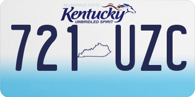 KY license plate 721UZC