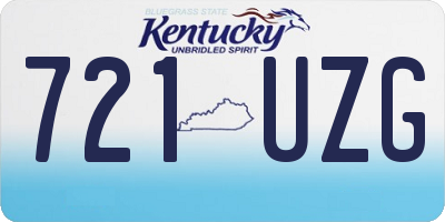 KY license plate 721UZG