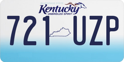 KY license plate 721UZP