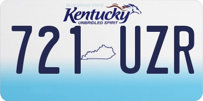 KY license plate 721UZR