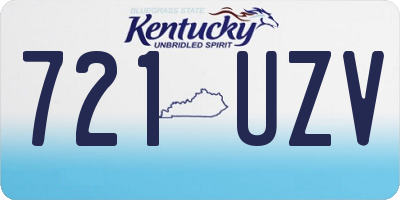 KY license plate 721UZV