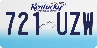 KY license plate 721UZW