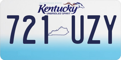 KY license plate 721UZY