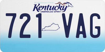 KY license plate 721VAG