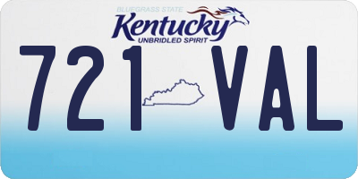 KY license plate 721VAL