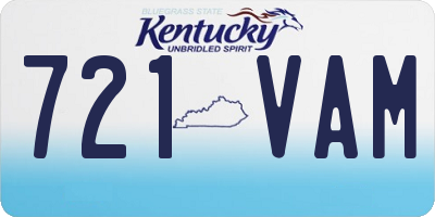 KY license plate 721VAM