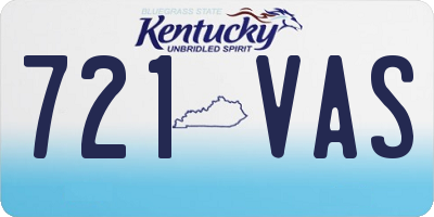 KY license plate 721VAS