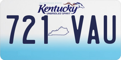 KY license plate 721VAU
