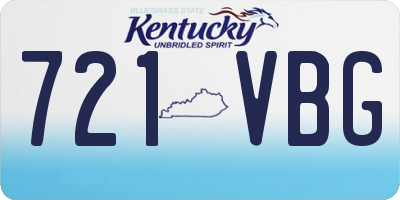 KY license plate 721VBG
