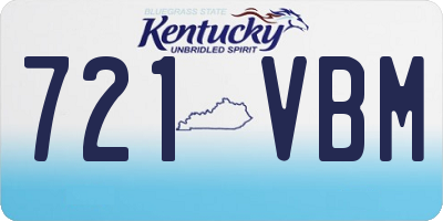 KY license plate 721VBM