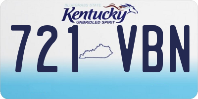 KY license plate 721VBN