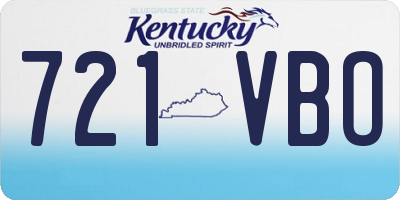 KY license plate 721VBO