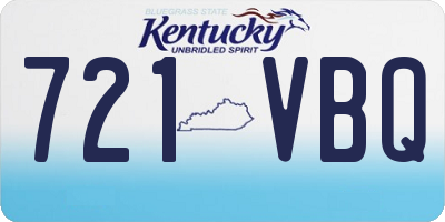 KY license plate 721VBQ