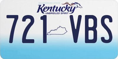 KY license plate 721VBS