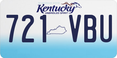 KY license plate 721VBU