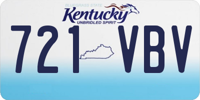 KY license plate 721VBV