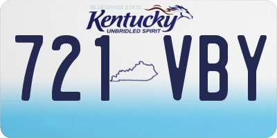 KY license plate 721VBY