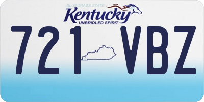 KY license plate 721VBZ