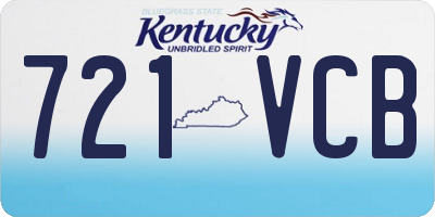 KY license plate 721VCB
