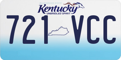 KY license plate 721VCC