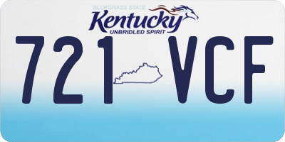 KY license plate 721VCF