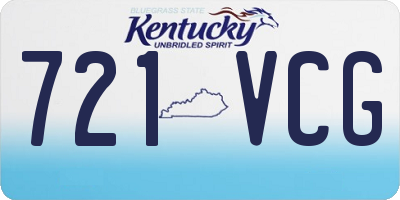 KY license plate 721VCG