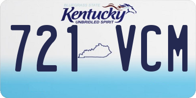 KY license plate 721VCM