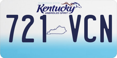 KY license plate 721VCN