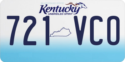 KY license plate 721VCO